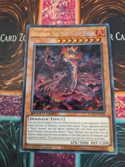 Yugioh Dogoran, the Mad Flame Kaiju SGX2-ENC08 Secret Rare 1st Edition Near Mint - Image 1