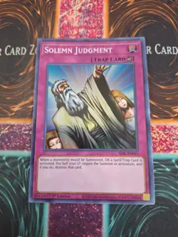Yugioh Solemn Judgment SESL-EN045 Super Rare 1st Edition Near Mint - Image 1