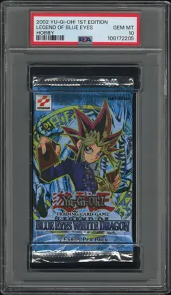 Yugioh PSA 10 LOB Legend of Blue Eyes White Dragon Booster Pack 1st edition - Image 1