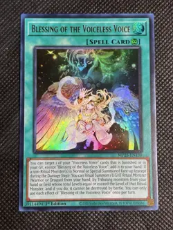 YuGiOh! - Blessings of the Voiceless Voice MP25-EN198 Ultra Rare 1st Edition NM - Image 1