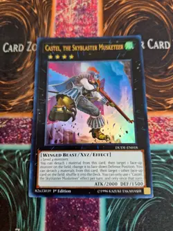 Yugioh Castel, the Skyblaster Musketeer DUDE-EN018 Ultra Rare 1st Edition NM - Image 1