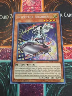 Yugioh Inspector Boarder MP18-EN193 Secret Rare 1st Edition Near Mint - Image 1