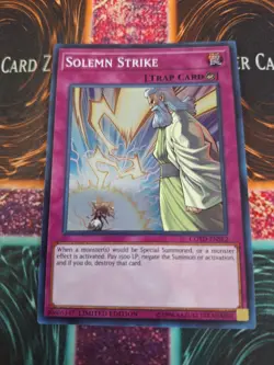 Yugioh Solemn Strike COTD-ENSE2 Super Rare Limited Near Mint - Image 1