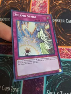 Yugioh Solemn Strike COTD-ENSE2 Super Rare Limited Near Mint - Image 2