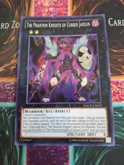 Yugioh The Phantom Knights of Cursed Javelin MACR-EN042 Super Rare Unlimited NM - Image 1