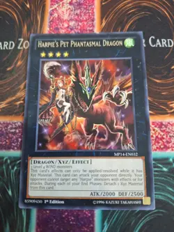 Yugioh Harpie's Pet Phantasmal Dragon MP14-EN032 Rare 1st Edition Near Mint - Image 1