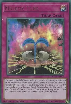 DUOV-EN046 MALEFIC TUNE ULTRA RARE 1ST EDITION NEAR MINT YuGiOh TCG - Image 1