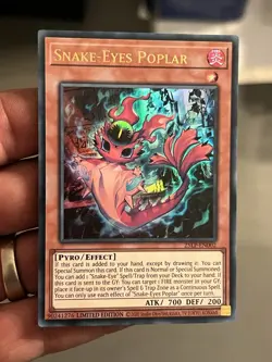 Yugioh! Snake-Eyes Poplar 25LP-EN002 Ultra Rare Limited Edition Near Mint - Image 1