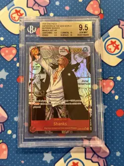 One Piece Shanks OP09-004 Manga Alt Art Emperors in the New World EN BGS 9.5 - Image 1