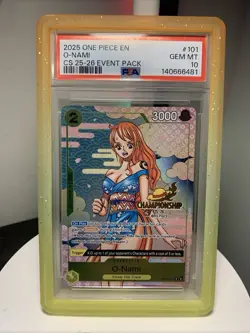 One Piece O-Nami PSA10 CS 25-26 with GUARD Championship Promo OP06-101 English - Image 1
