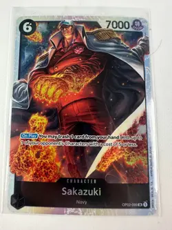 Sakazuki OP02-099 Premium Booster One Piece TCG - English Near Mint SR Foil - Image 1