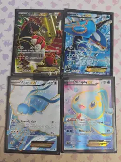 Pokemon TCG 4 Card Lot: Groudon, Kyogre, Manaphy And Altaria - Image 1