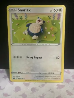 Snorlax 109/159 NM / M - Asako Ito Crocheted Art RARE Crown Zenith Pokemon Card - Image 1