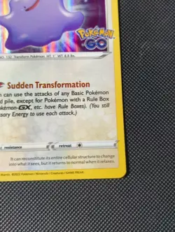 Pokemon Card Ditto 053/078 Pokemon Go Holo Rare NM - Image 4