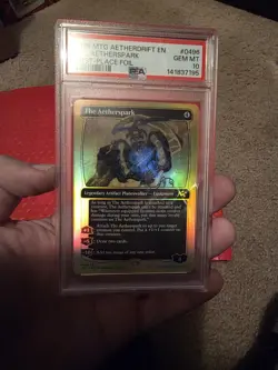 Magic: The Gathering the Aetherspark Foil Card, First Place, PSA 10 - Image 1