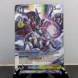 Digimon ShineGreymon: Ruin Mode SEC Alternative Art Holo EX4-074 Mega Card - Image 1