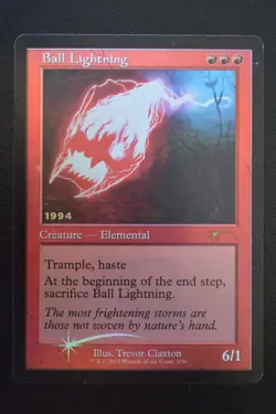 Magic The Gathering MTG BALL LIGHTNING FOIL 30th Anniversary Promos LP Played - Image 1