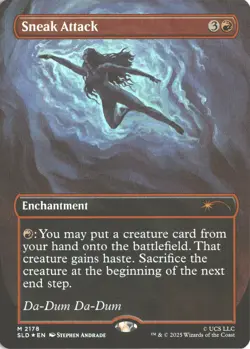 MTG Sneak Attack (Rainbow Foil) (2178) Mythic Secret Lair Jaws NM - Image 1