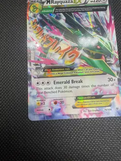 M Rayquaza EX 76/108 Ultra Rare HOLO Pokemon Card XY Roaring Skies NM - Image 5
