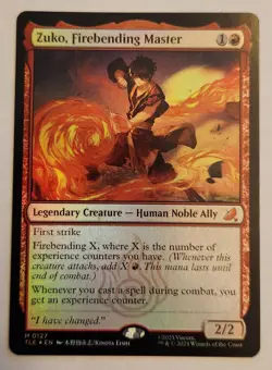 Zuko, Firebending Master TLE #127 Mythic Foil NM+ - Image 1