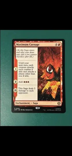 MTG Maximum Carnage R 0083 Marvel’s Spider-Man Rare Reg Finish NM - Image 1