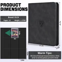 Toploader Card Binder, 9-Pocket Trading Album Holder fits for 3 x 4'' Loader, - Image 2