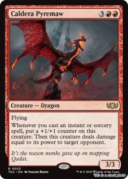 MTG Caldera Pyremaw 33 Commander: Tarkir: Dragonstorm NM Magic - Image 1