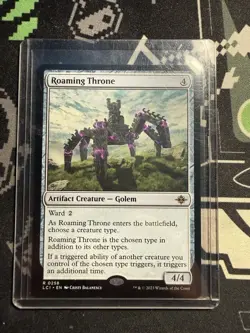 Roaming Throne Artifact Creature Golem Rare MTG Ixalan Colorless 2023 - Image 1