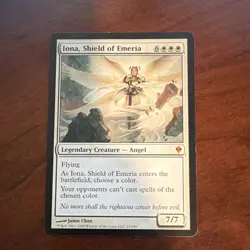 Wizards Iona, Shield of Emeria Mythic Legendary Creature Zendikar White MTG - Image 1