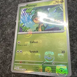 2025 Pokemon S&V Black Bolt Pansage 004/086 MASTER BALL-MINT CONDITION - Image 1
