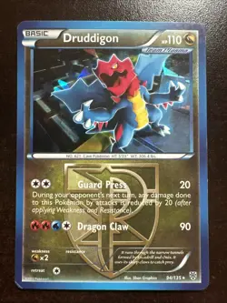Druddigon 94/135 Cracked Ice Holo Rare DMG Pokemon TCG Black & White Plasma Stor - Image 1