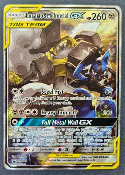 Lucario & Melmetal GX Promo SM192 Sun & Moon 2019 Pokemon Card TCG Tag Team - Image 2