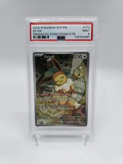 2025 Pokemon SVP EN Eevee Prismatic Evolutions ETB Promo 173 PSA 9 Newly Graded - Image 1