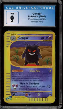 Pokemon Gengar Expedition Reverse Holo Rare #48 CGC 9 Mint - Image 1