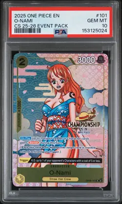 2025 ONE PIECE CHAMPIONSHIP 2025-26 EVENT PACK #101 O-NAMI PSA 10 - Image 1