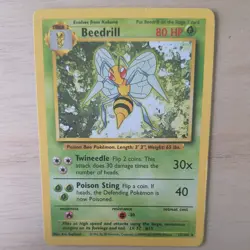 BEEDRILL 17/102 POKEMON CARD (BASE SET) - Image 1