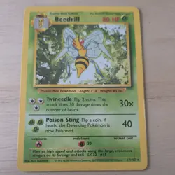 BEEDRILL 17/102 POKEMON CARD (BASE SET) - Image 2