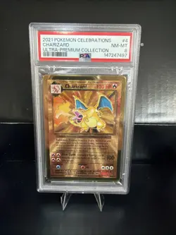 PSA 8 Charizard (Celebrations Gold Metal Card) 4/102 - Image 1
