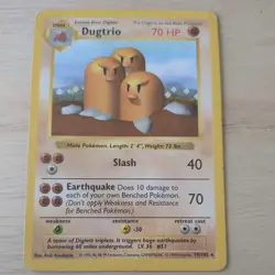 SHADOWLESS DUGTRIO 19/102 POKEMON CARD (BASE SET) - Image 2