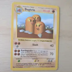 SHADOWLESS DUGTRIO 19/102 POKEMON CARD (BASE SET) - Image 3