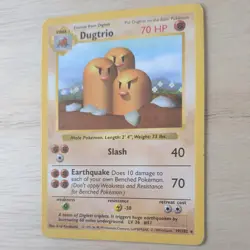 SHADOWLESS DUGTRIO 19/102 POKEMON CARD (BASE SET) - Image 4