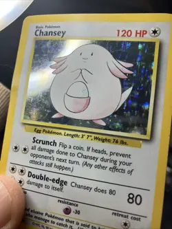 Pokemon TCG Base Set Chansey Card 3/102 Holo Mp - Image 3