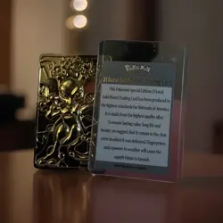 Pokemon 23 Karat Gold Plated Trading Card Mewtwo 1999 Limited Edition W/ Case - Image 2