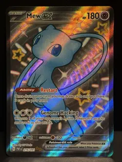 Mew ex 216/091 SV Paldean Fates Shiny Ultra Rare Holo Pokemon Card LP - Image 1