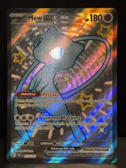 Mew ex 216/091 SV Paldean Fates Shiny Ultra Rare Holo Pokemon Card LP - Image 2
