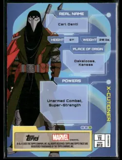 X-CUTIONER DESTROYERS #72 2025 Topps Finest Marvel X-Men '97 Collectible Card - Image 2