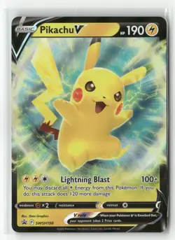 Pokemon | Pikachu V | #SWSH198 | SWSH: Sword & Shield Promo Cards | Promo,H | NM - Image 1