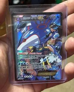 Pokemon Team Aqua's Kyogre EX Ultra Rare Holo Full Art Card 6/34 Double Crisis - Image 1