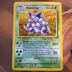 Nidoking 11/102 Base Set - Holo Pokemon Card - EX/NM - Image 1