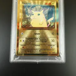 PSA 8 Pikachu 58 Metal Gold Pokemon Celebrations Ultra Premium Graded Card - Image 3